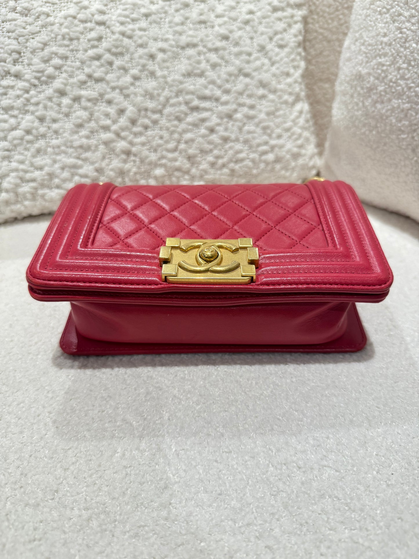 CHANEL SMALL LEBOY CAVIER RED