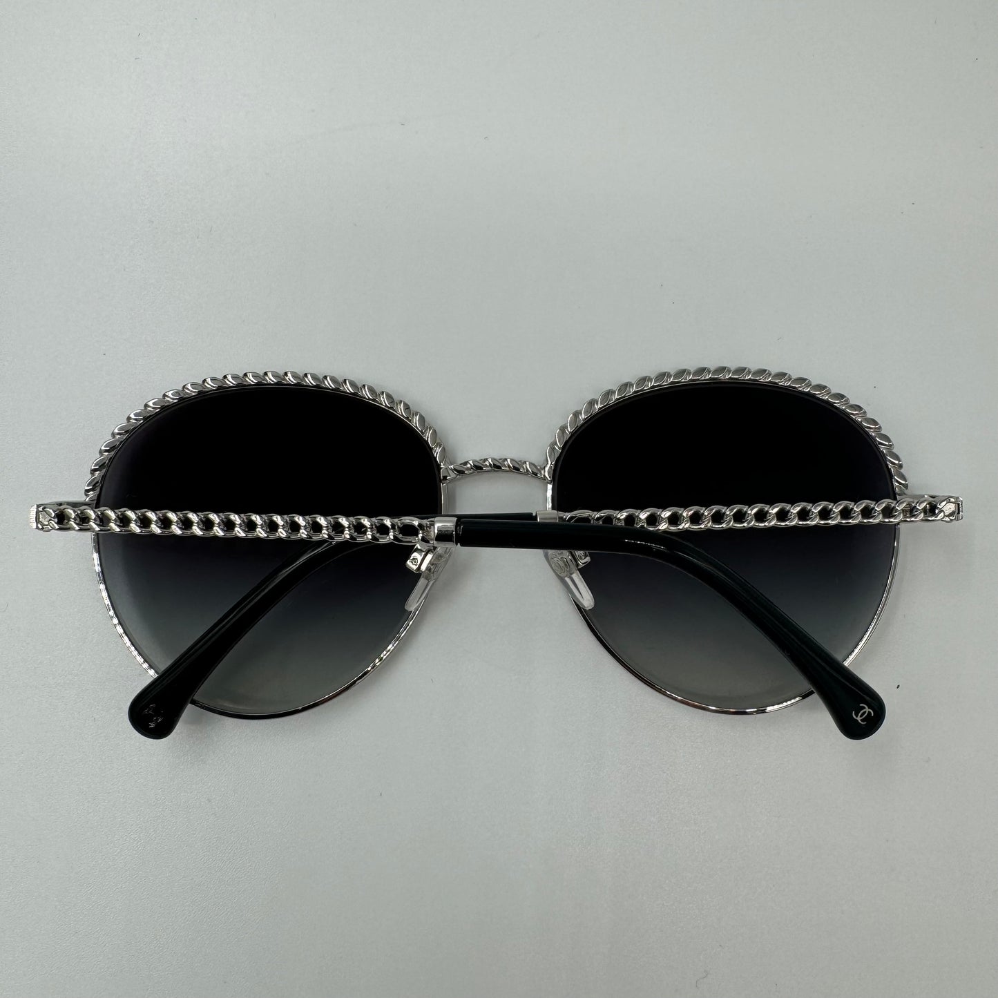 CHANEL Sliver Chain Sunglasses