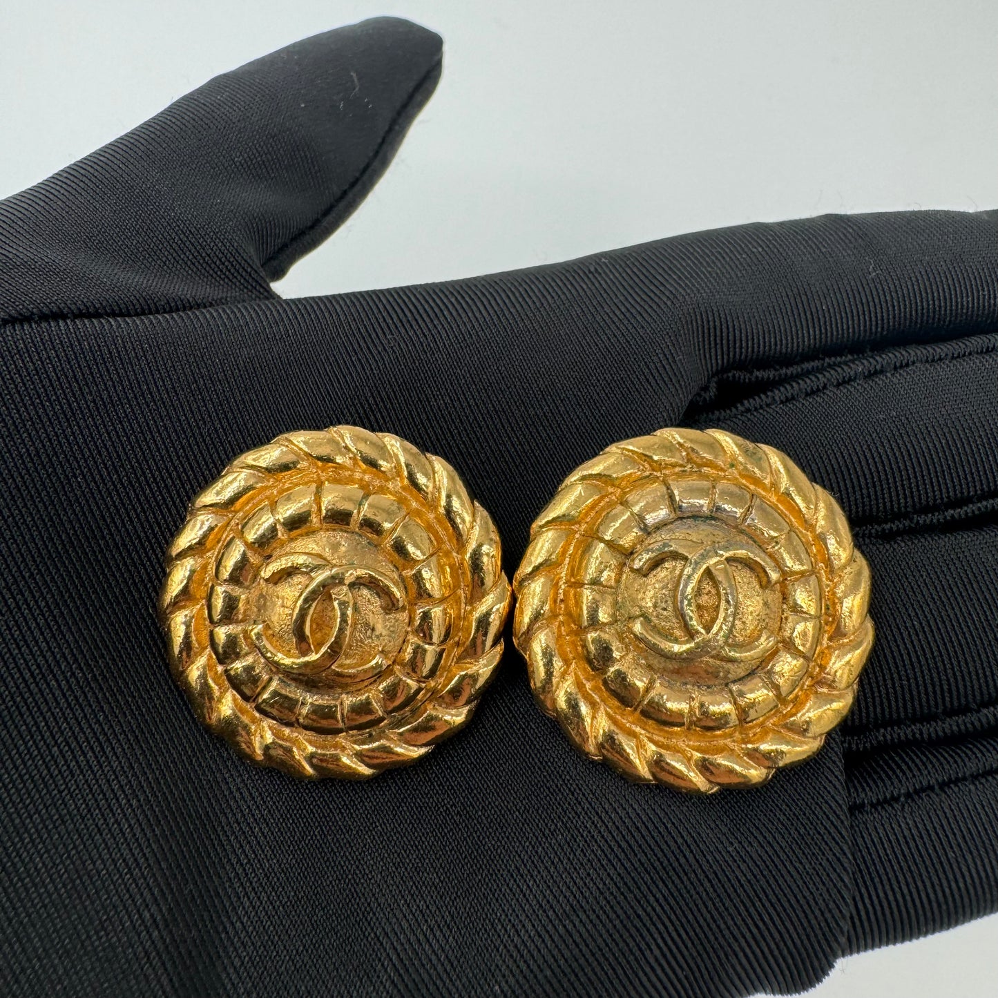 CHANEL Gold-plated Clip-on Earrings