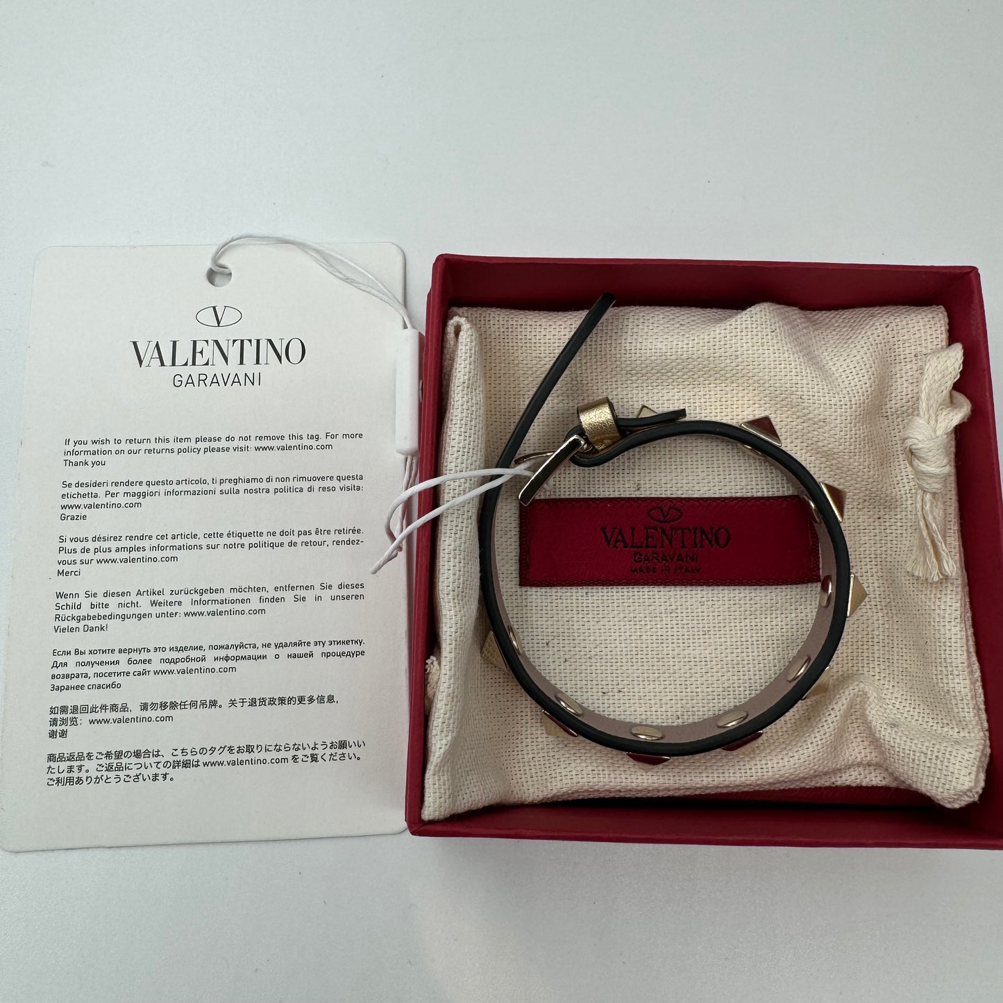 Valentino Garavani Rockstud Shiny Leather Belt