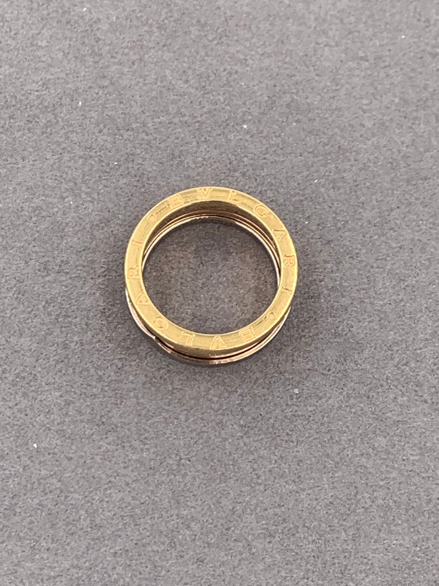 BVLGARI B. Zero1 Yellow Gold Rose Gold and Sliver Gold Ring