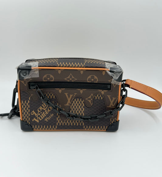 LOUIS VUITTON MINI SOFT TRUNK LIMITED EDITION SUTURES TOILES BLACK HARDWARE