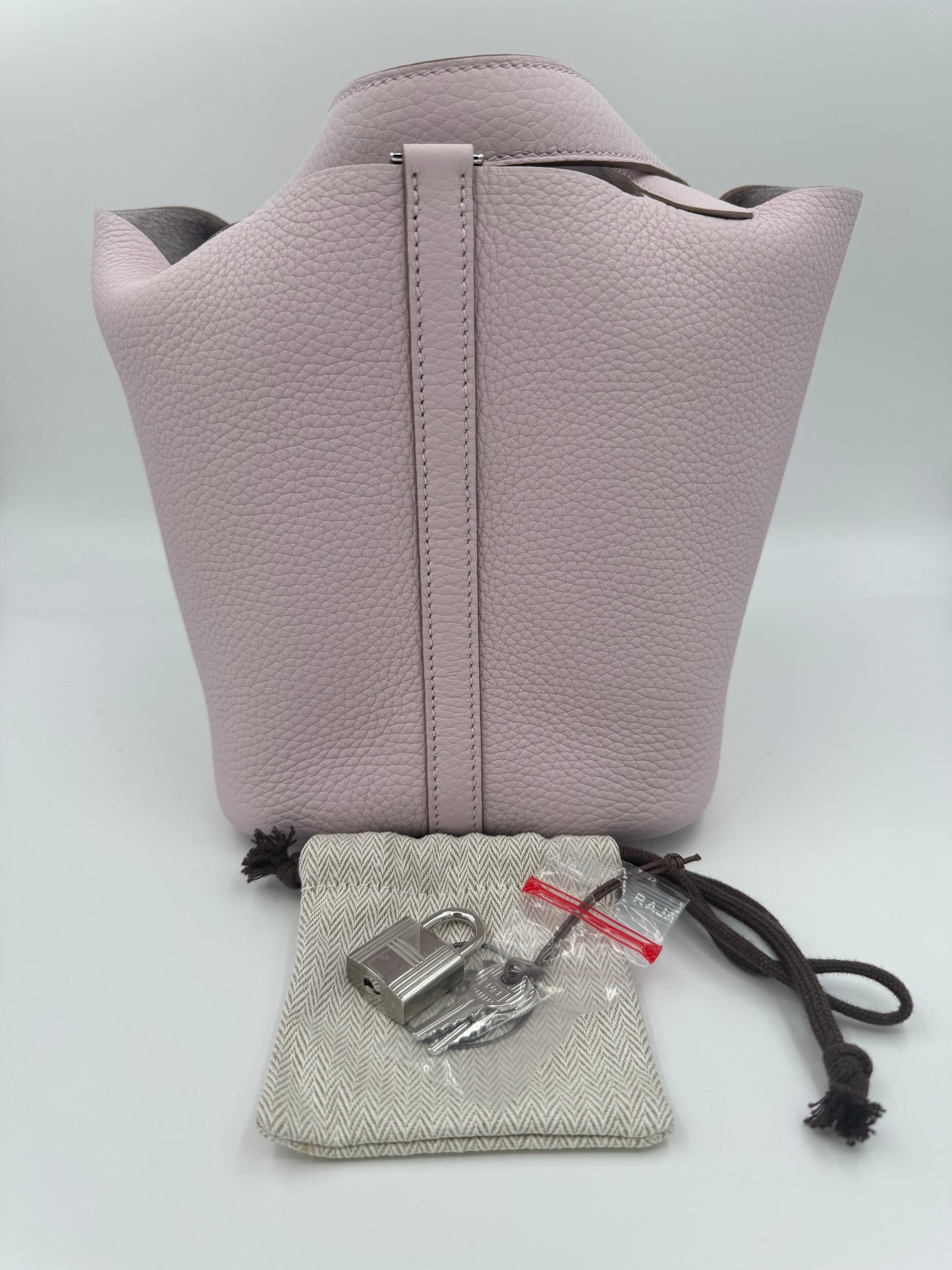 HERMES PICOTIN LOCK 18 TAURILLON CLEMENCE 09 MAUVE PALE STAMP W