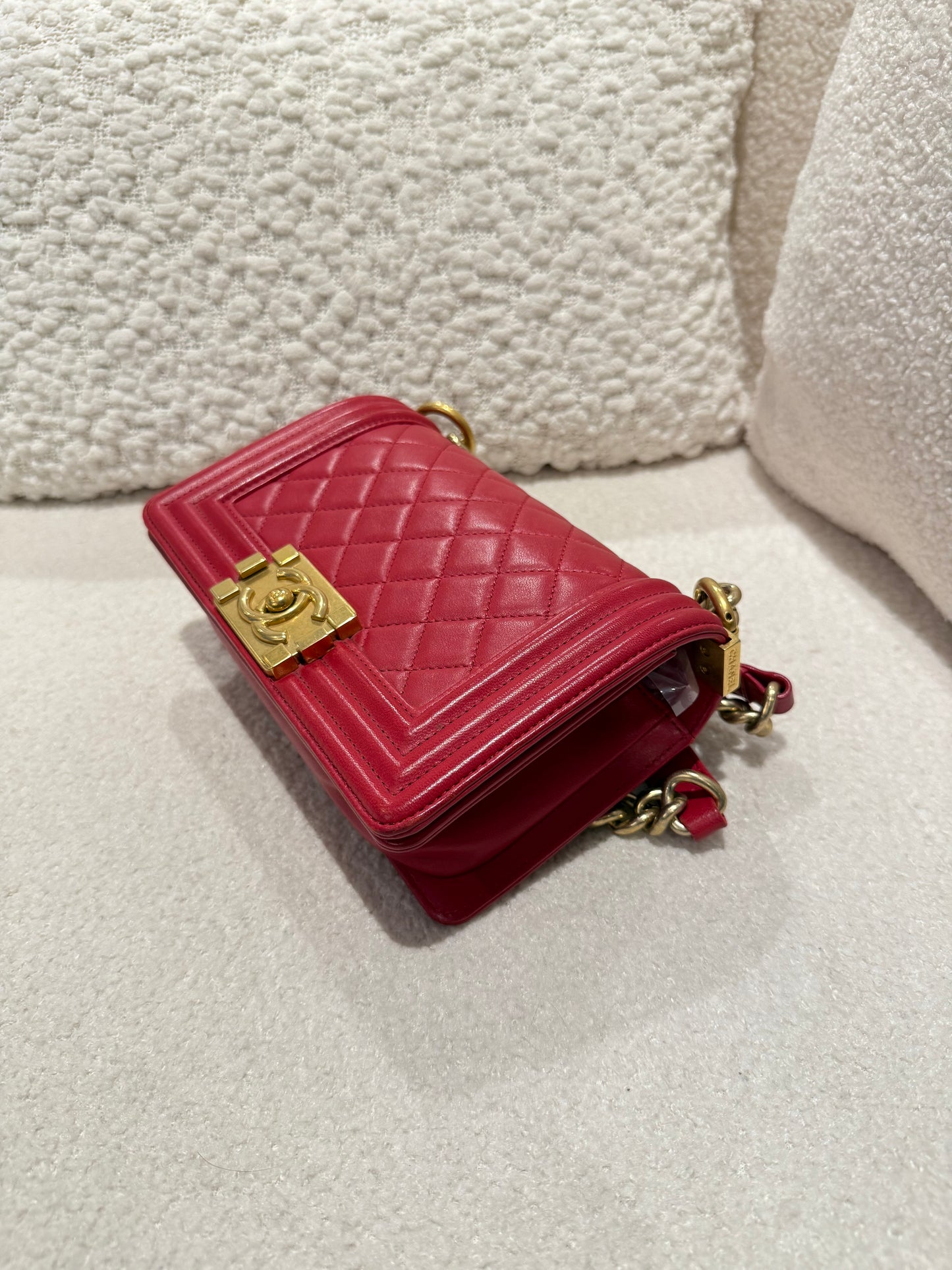 CHANEL SMALL LEBOY CAVIER RED