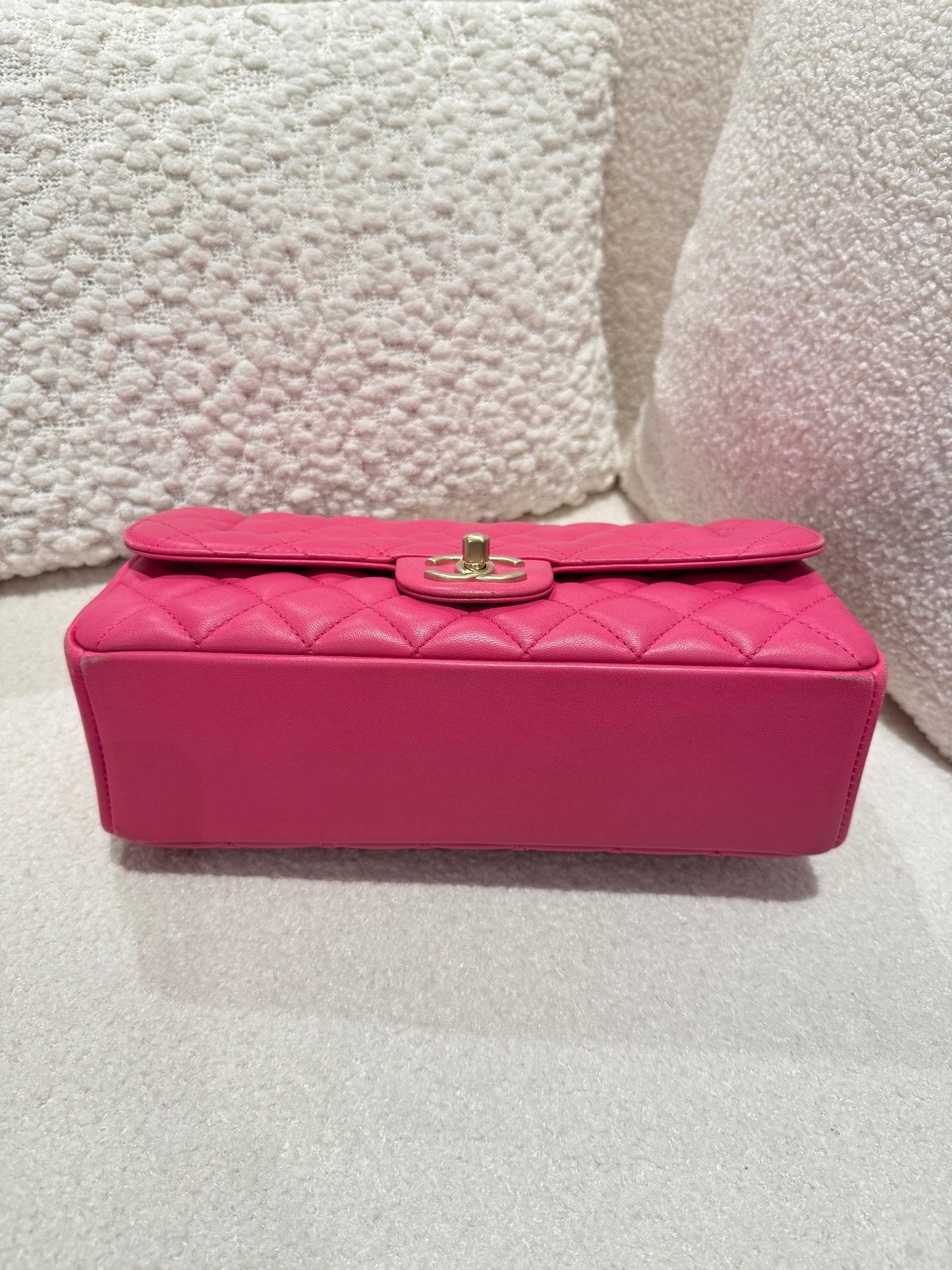 CHANEL QUILTED FLAP BAG LAMBSKIN PINK GHW