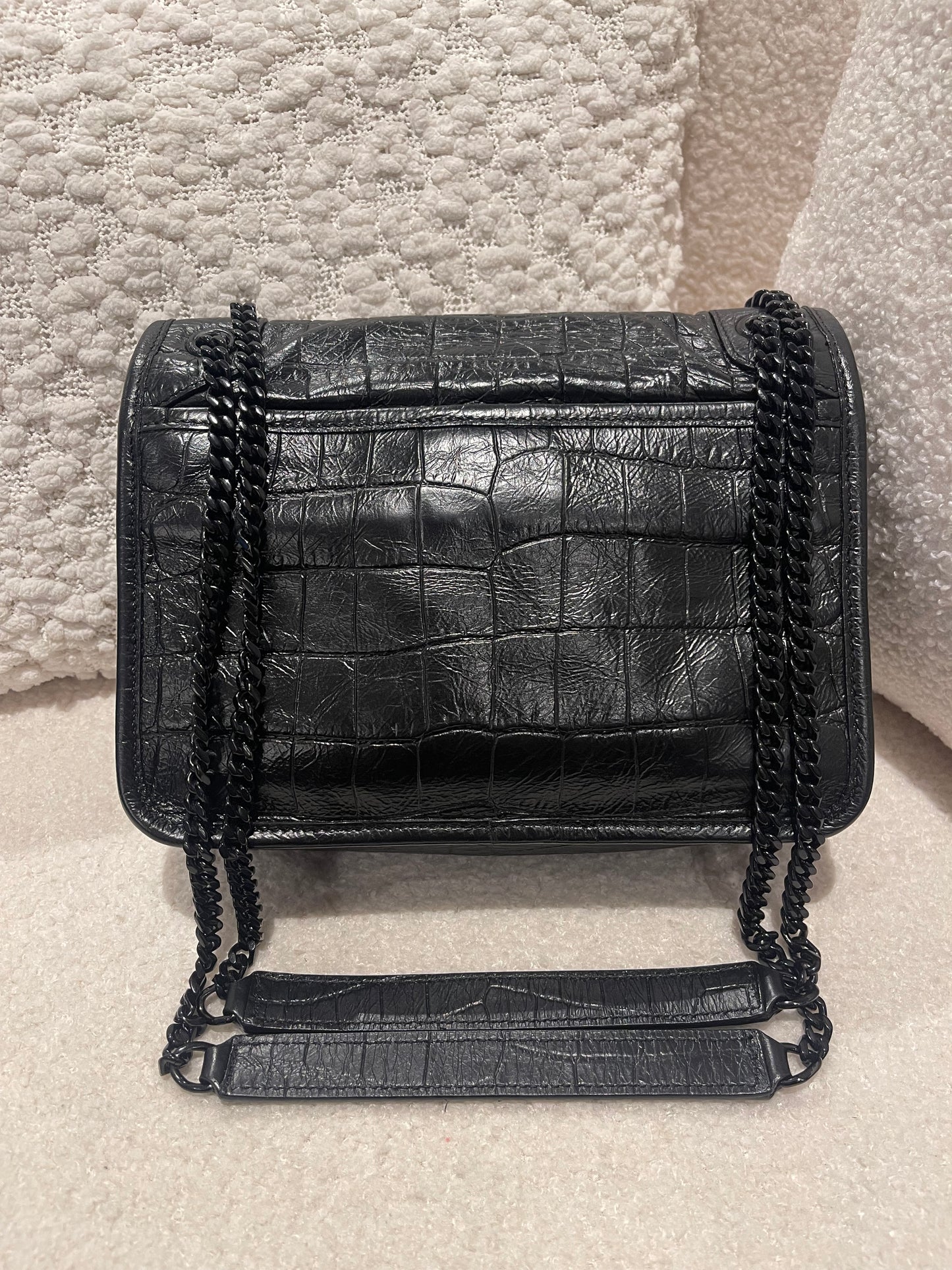 SAINT LAURENT BABY NIKI Calfskin BLACK