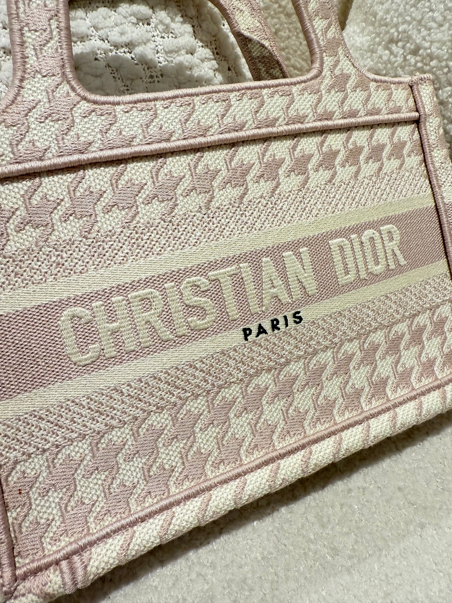 CHARISTIAN DIOR  OBLOQUE MINI BOOK TOTE ROSE DES VENTS MULTICOLOR