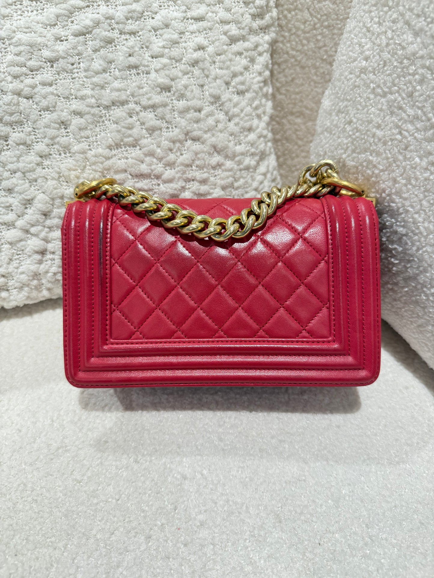 CHANEL SMALL LEBOY CAVIER RED