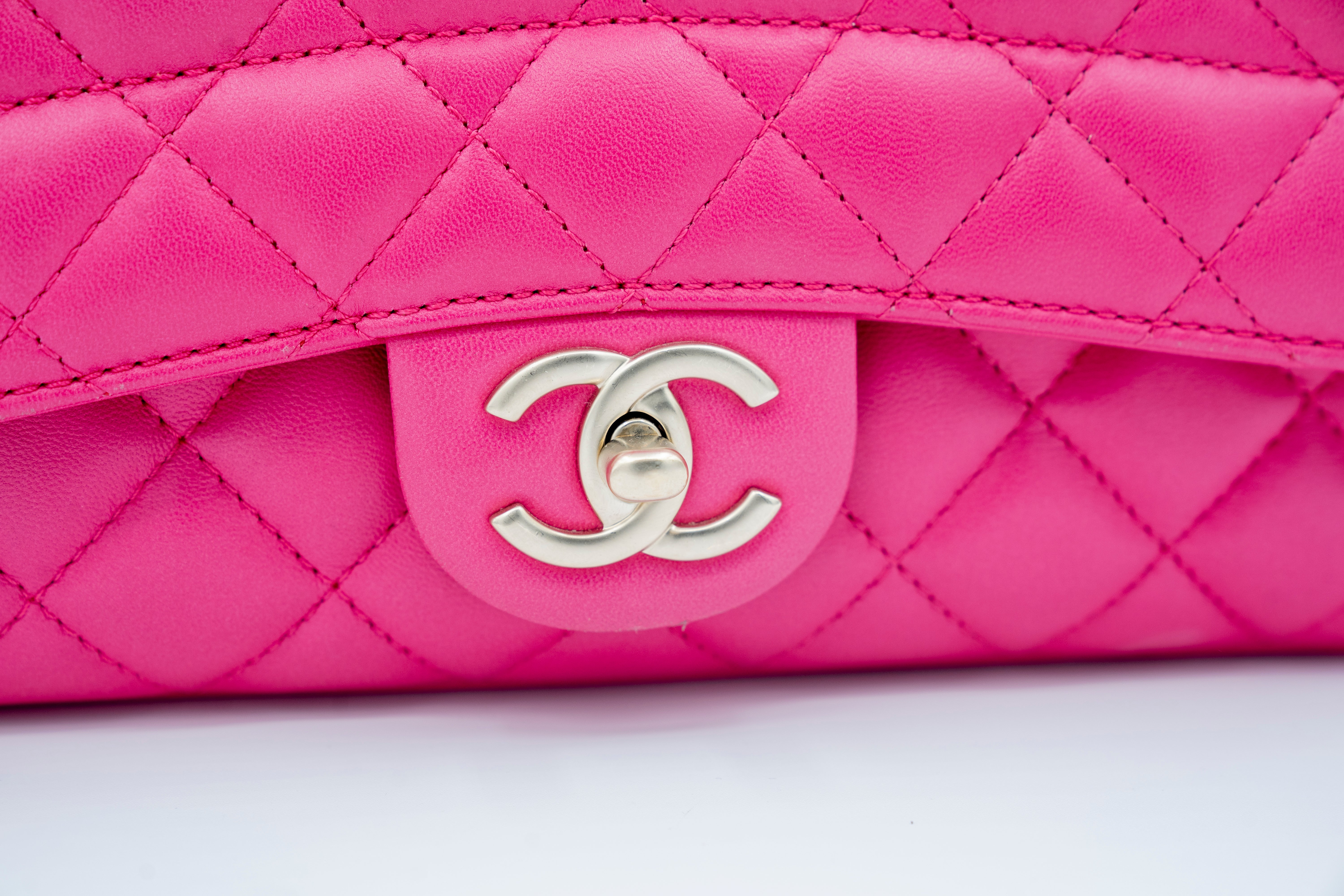 CHANEL QUILTED FLAP BAG LAMBSKIN PINK GHW FancyFairy Second Hand Designers Luxury consignment store in Australia