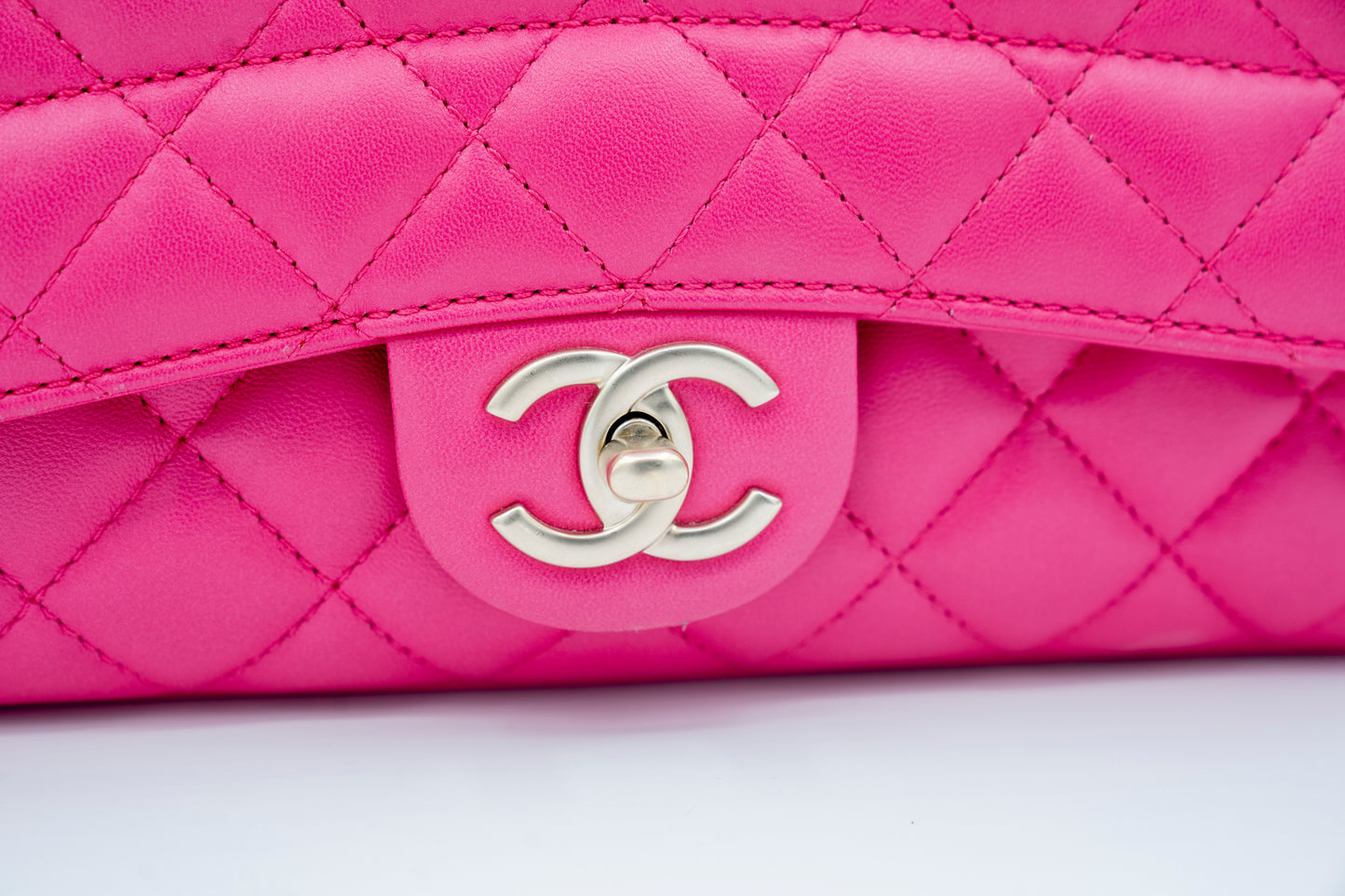 CHANEL QUILTED FLAP BAG LAMBSKIN PINK GHW