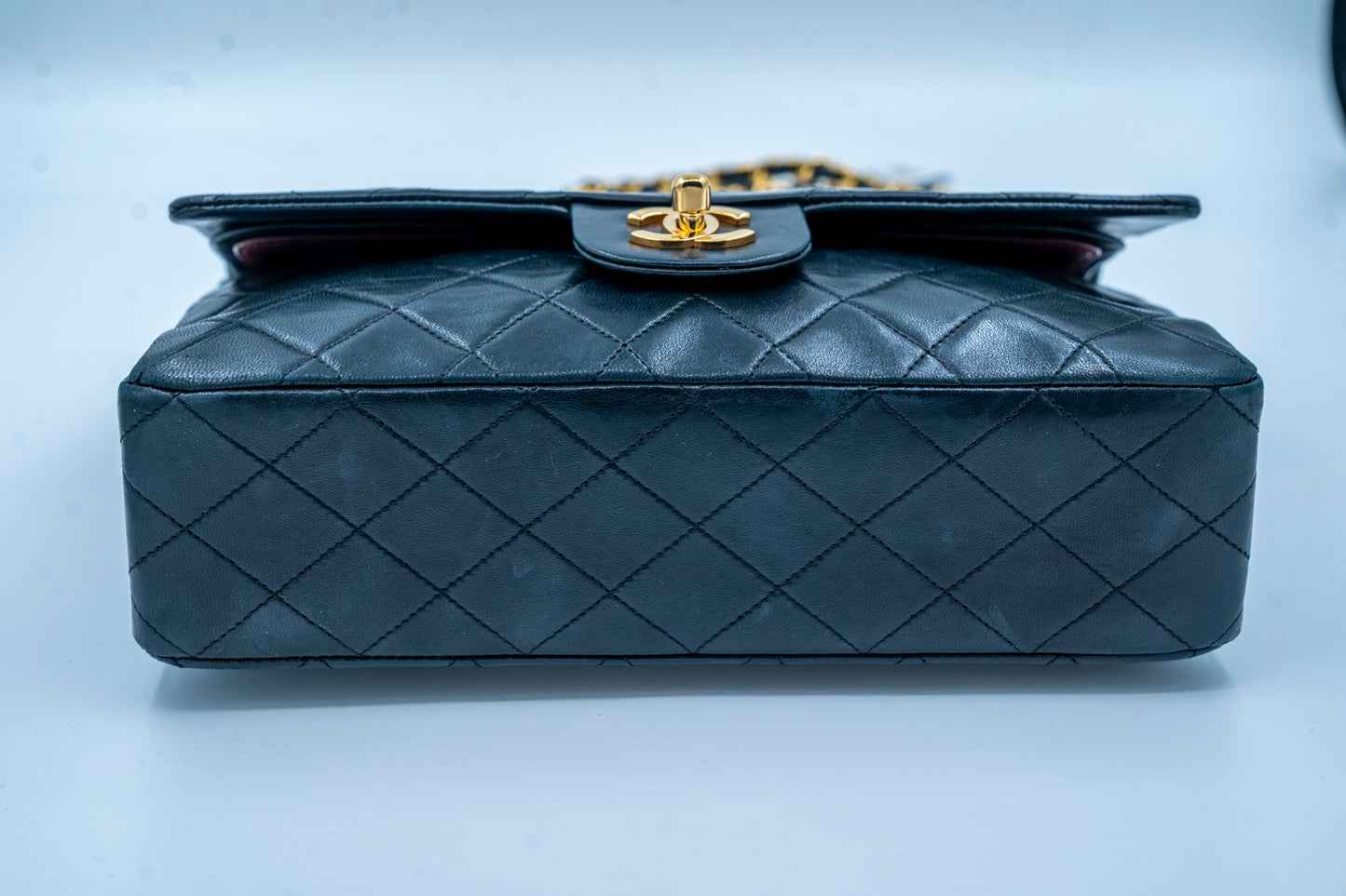 CHANEL VINTAGE FLAP BAG LAMBSKIN BLACK GHW