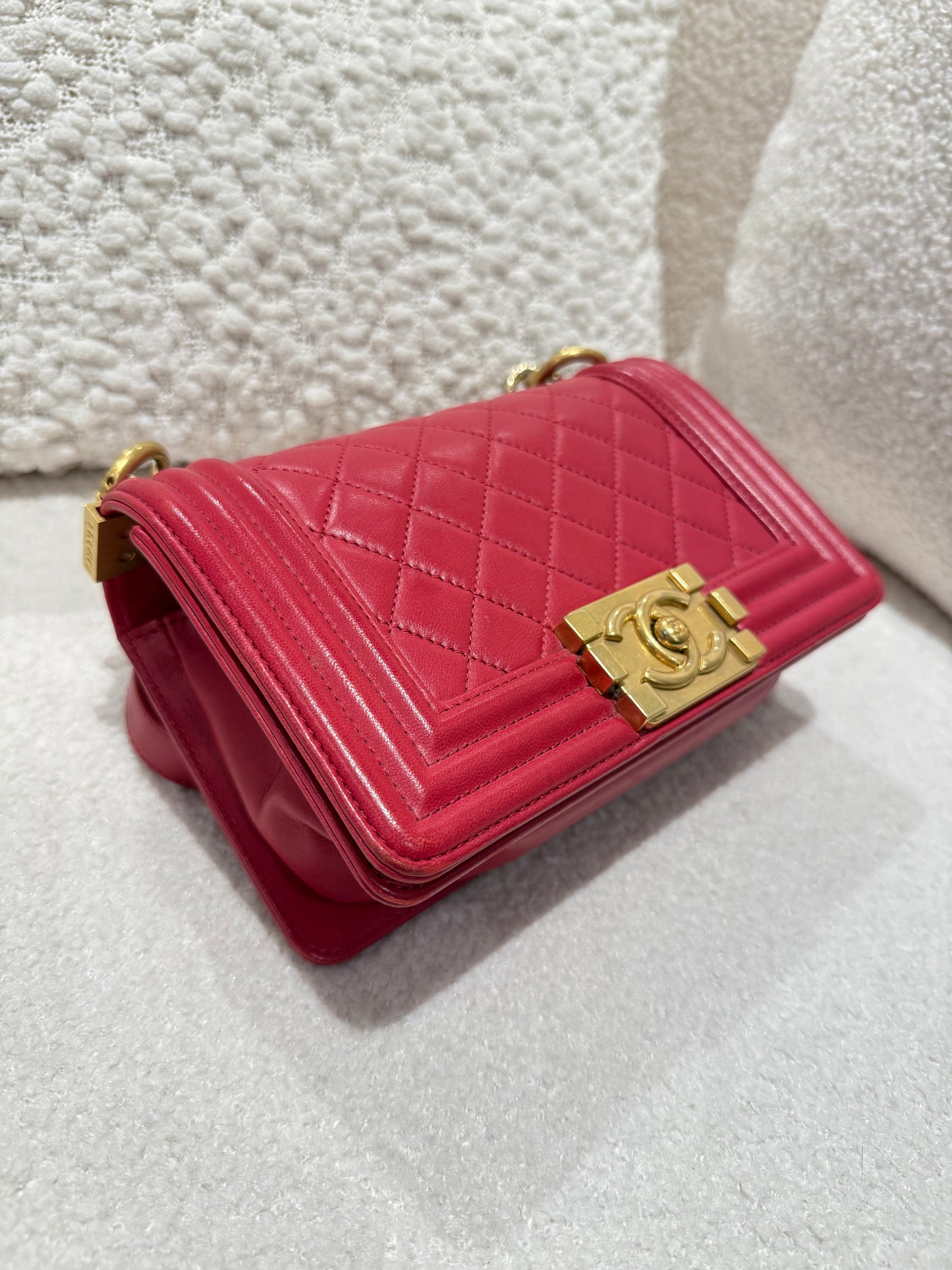 CHANEL SMALL LEBOY CAVIER RED