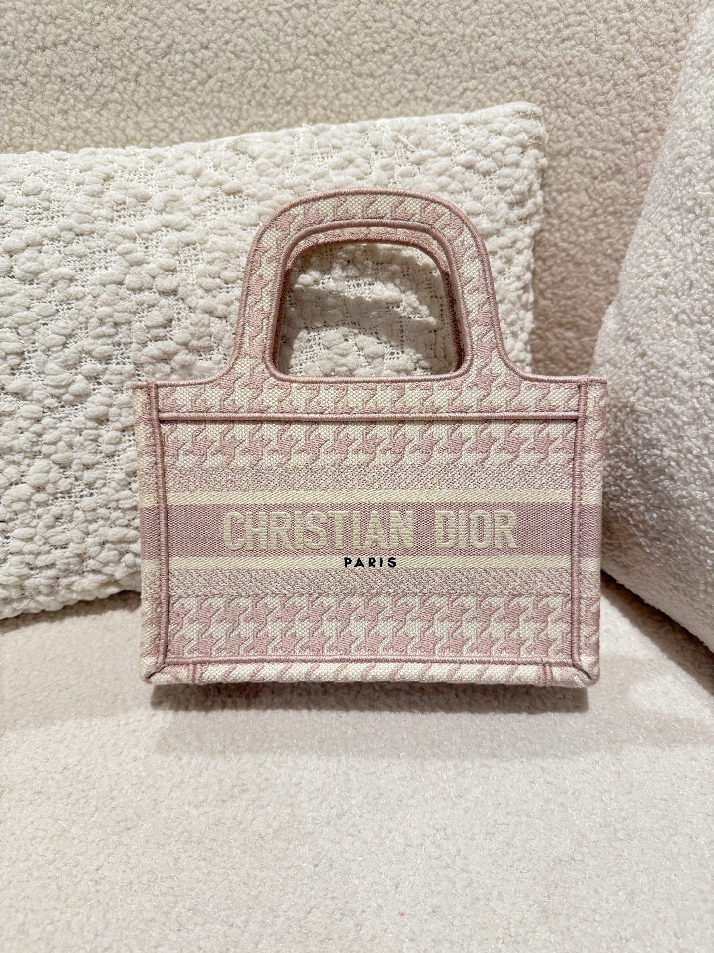 CHARISTIAN DIOR  OBLOQUE MINI BOOK TOTE ROSE DES VENTS MULTICOLOR