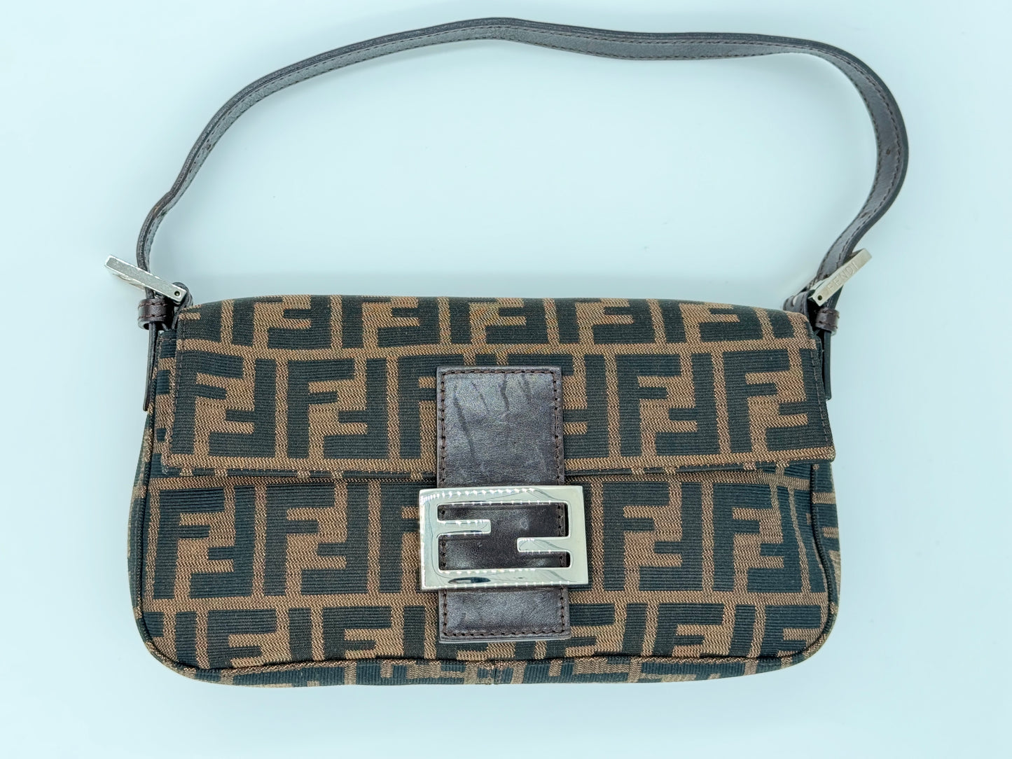 FENDI VINTAGE BAGUETTE SHOUDER BAG FF JACQIARD SHW