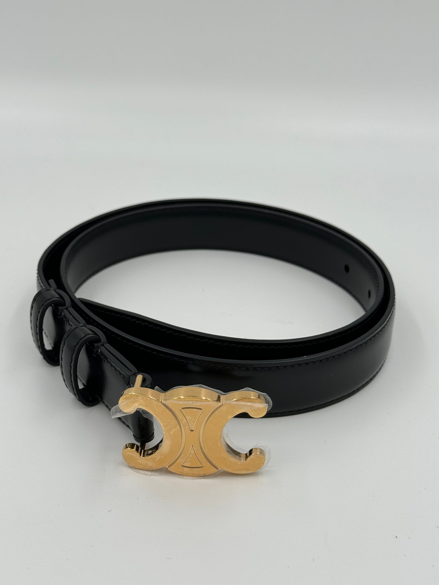 CELINE SMALL TRIOMPHE BELT IN LEATHER BLACK