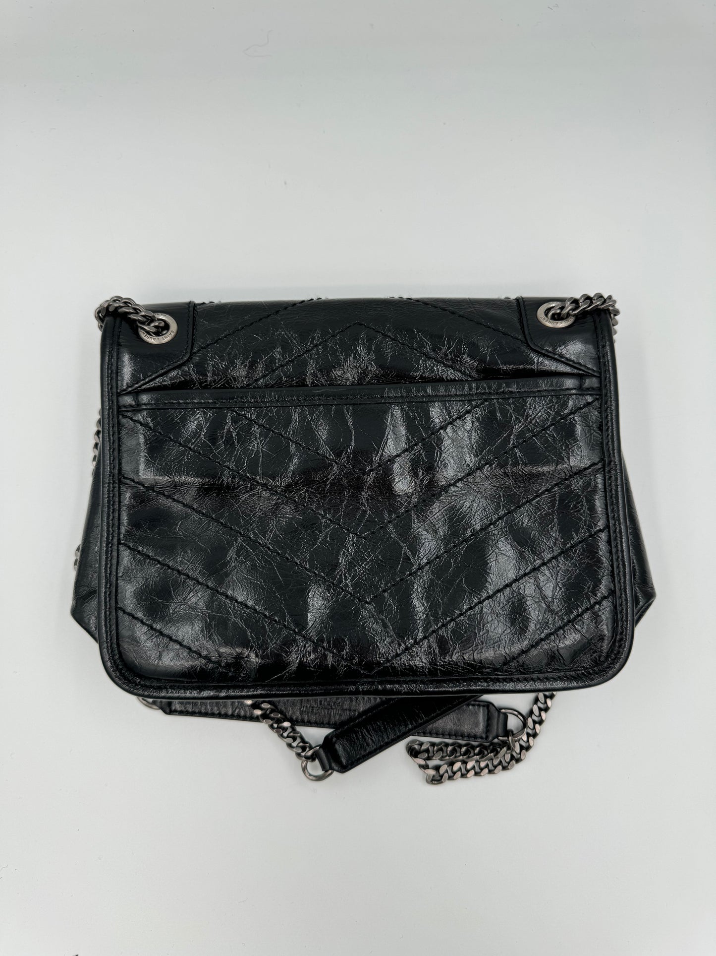 SAINT LAURENT BABY NIKI LEATHER BLACK