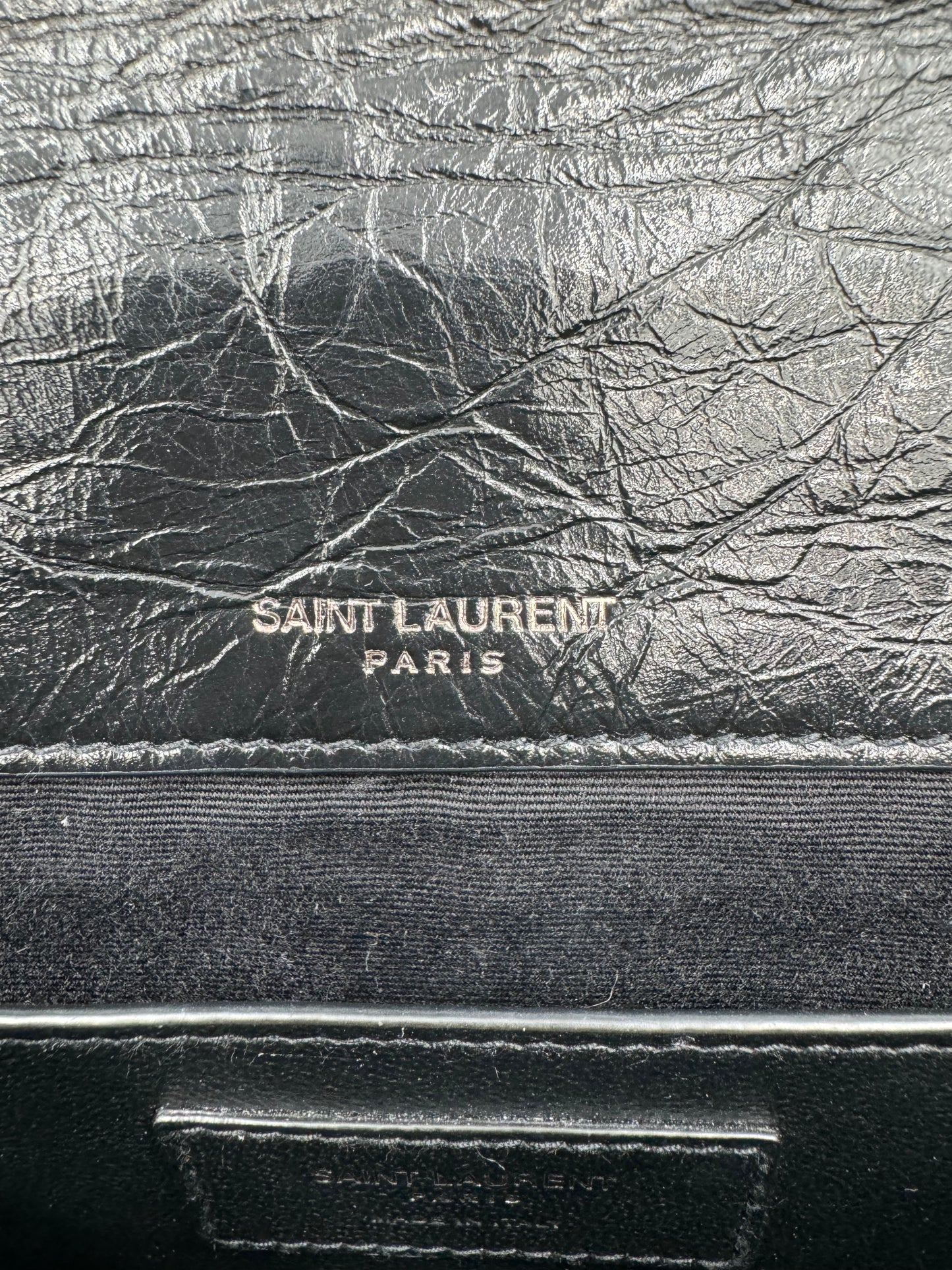 SAINT LAURENT BABY NIKI LEATHER BLACK