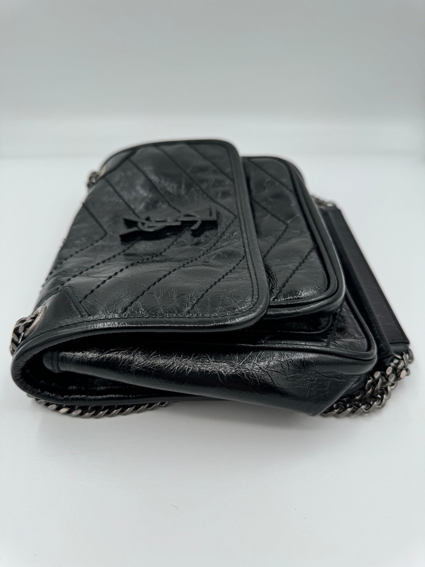 SAINT LAURENT BABY NIKI LEATHER BLACK