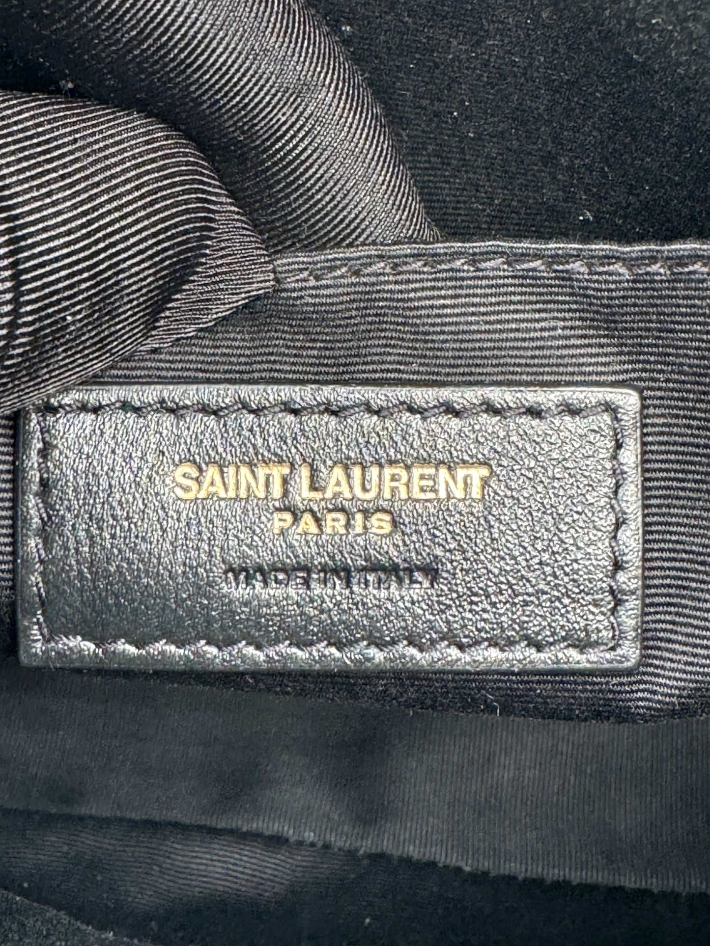 SAINT LAURENT/YSL LOU CAMERA BAG CALFSKIN BLACK