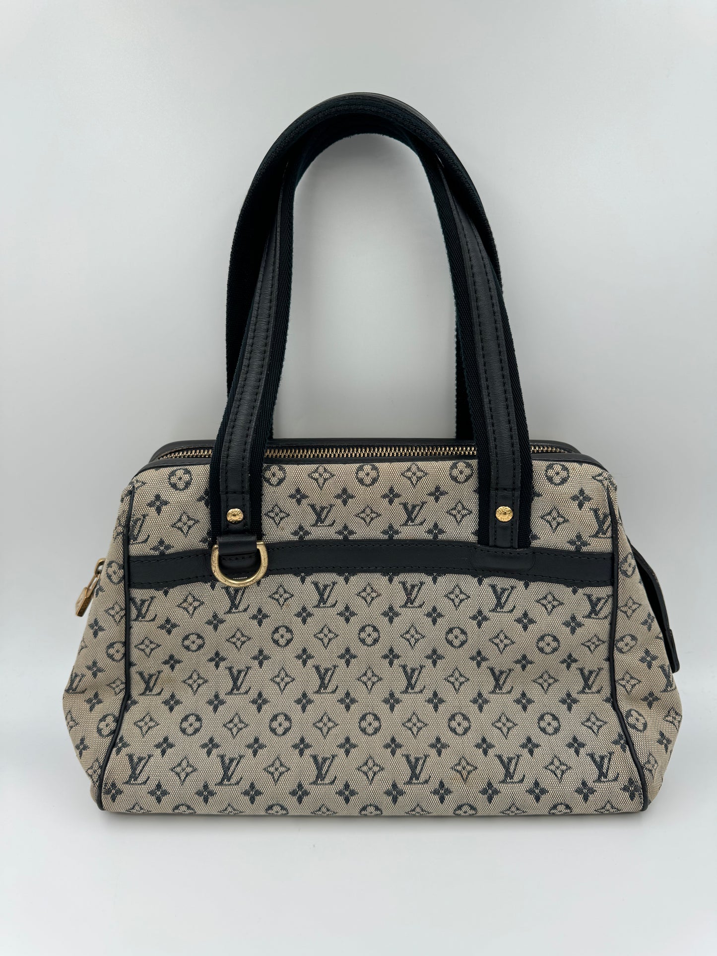 Louis Vuitton Navy Blue Monogram Mini Lin Josephine PM Bag