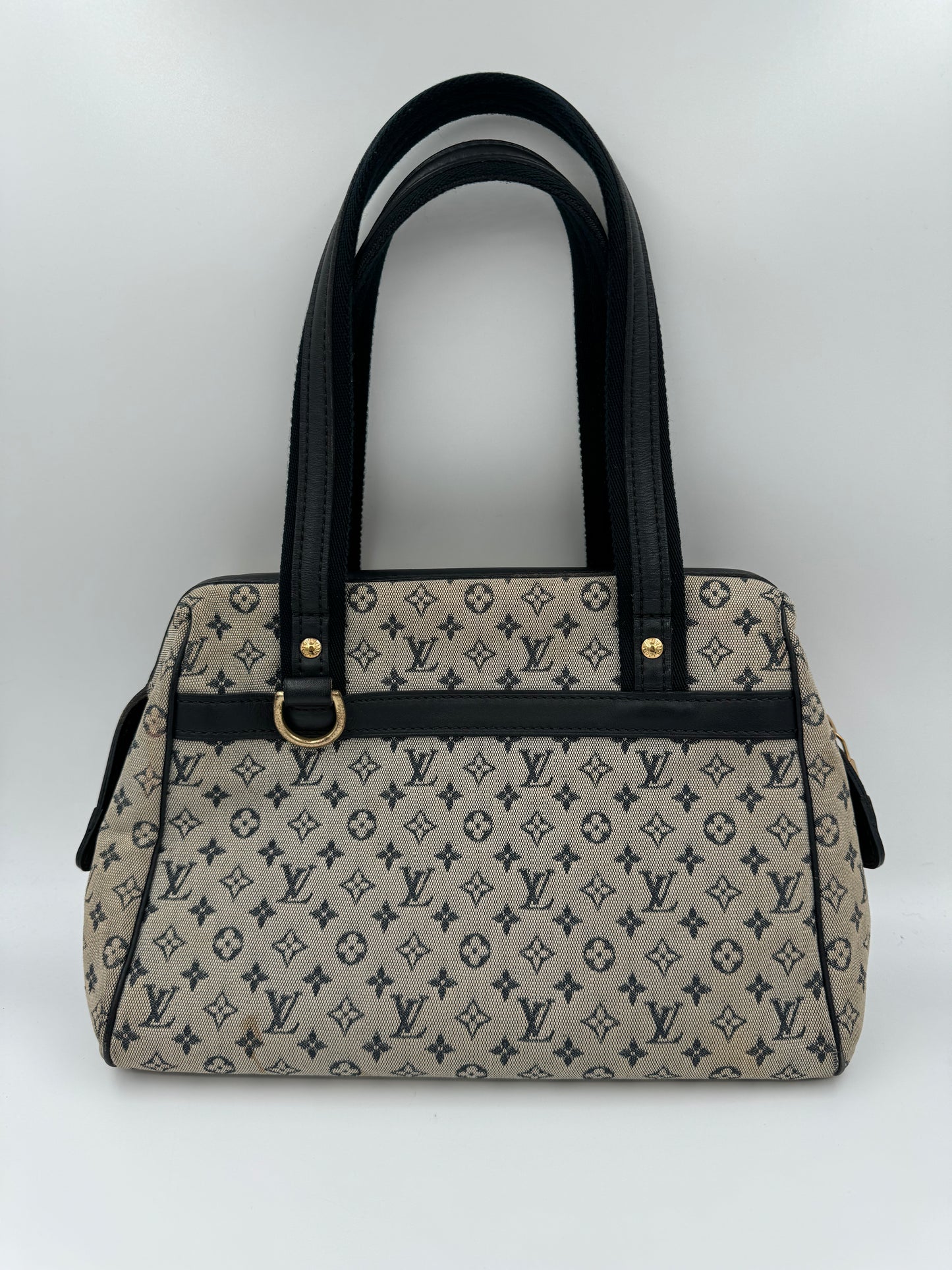 Louis Vuitton Navy Blue Monogram Mini Lin Josephine PM Bag