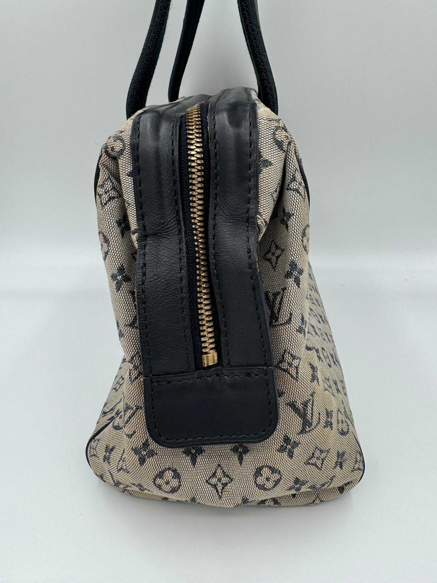 Louis Vuitton Navy Blue Monogram Mini Lin Josephine PM Bag