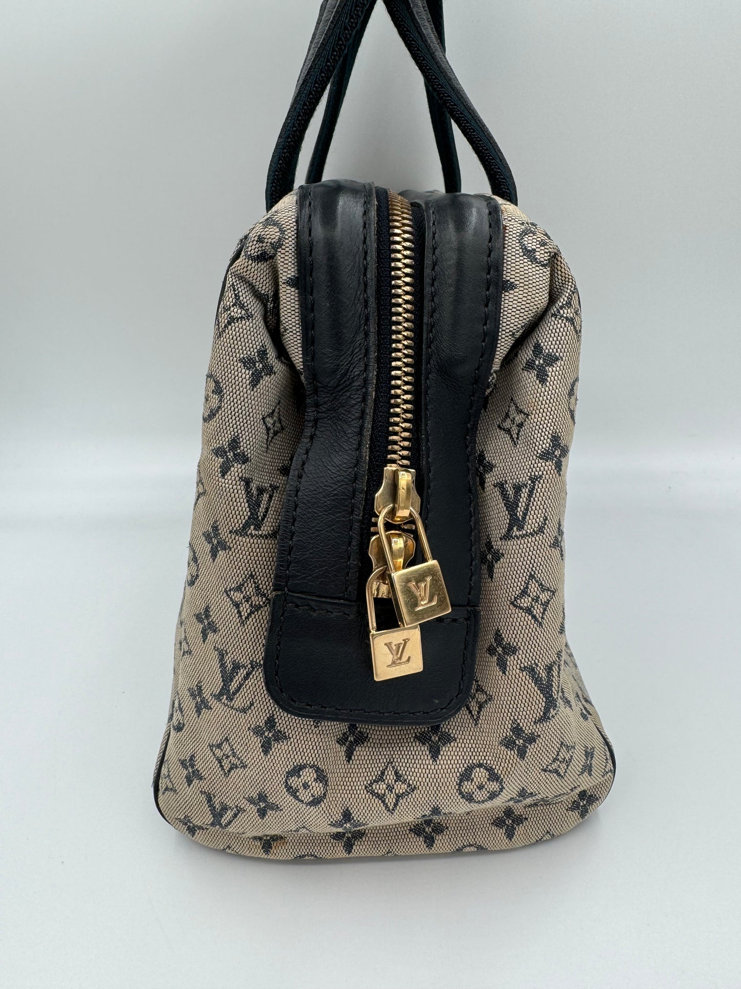 Louis Vuitton Navy Blue Monogram Mini Lin Josephine PM Bag