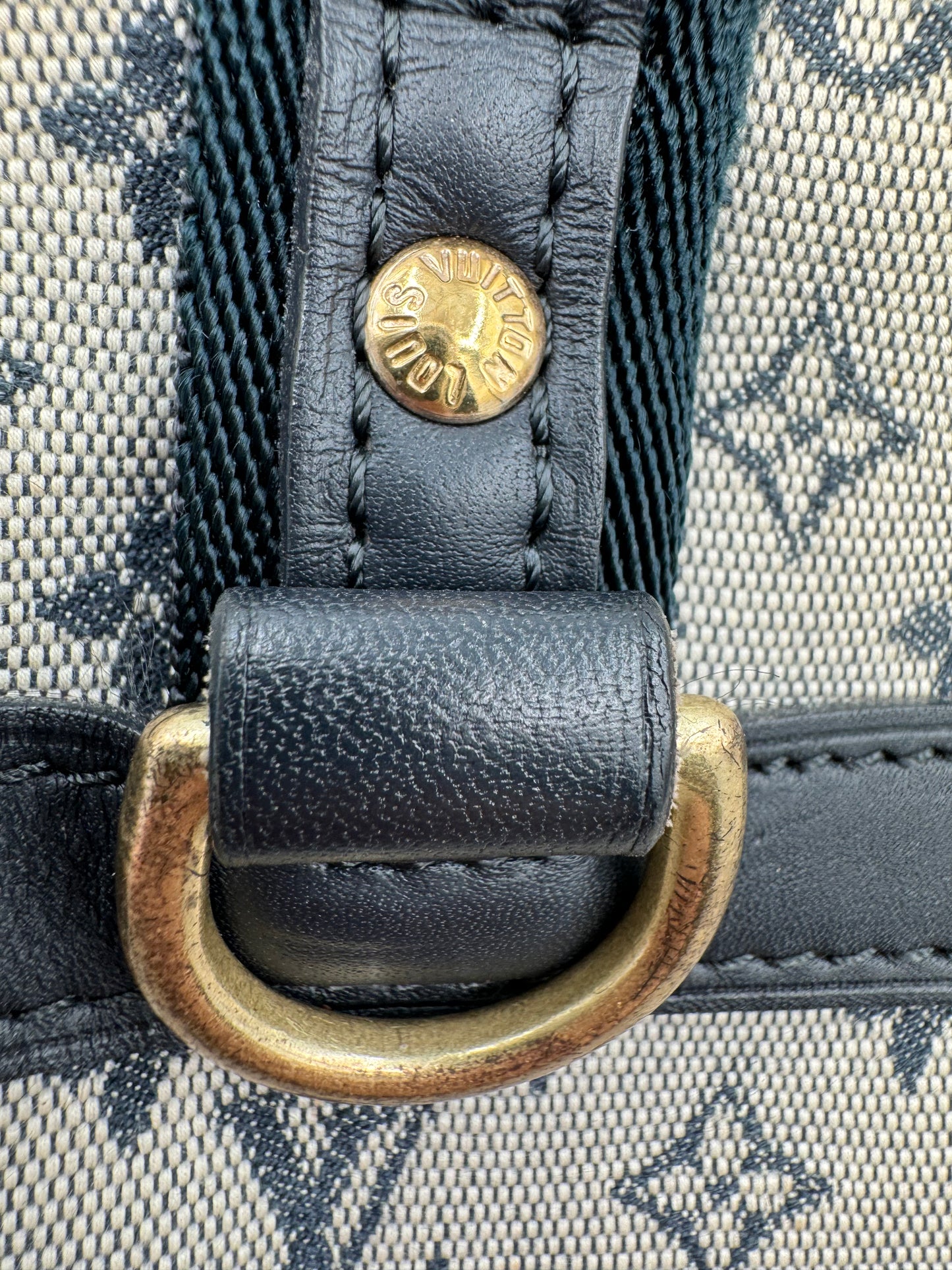 Louis Vuitton Navy Blue Monogram Mini Lin Josephine PM Bag