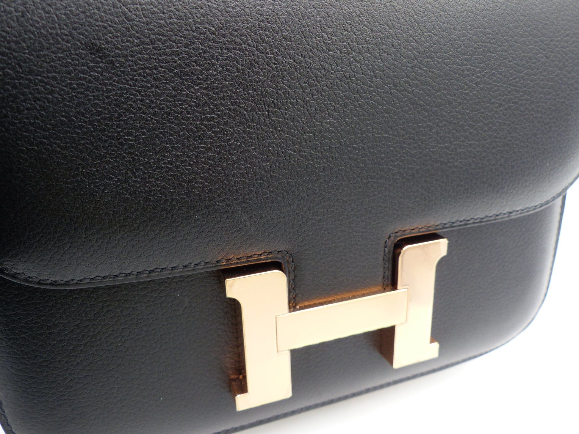 Hermes Mini Constance Box Black SHW Stamp Z