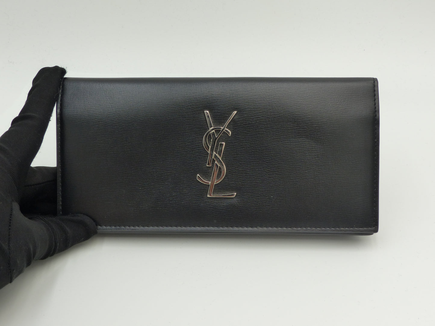 SAINT LAURENT / YSL CLUTCH PATENT BLACK