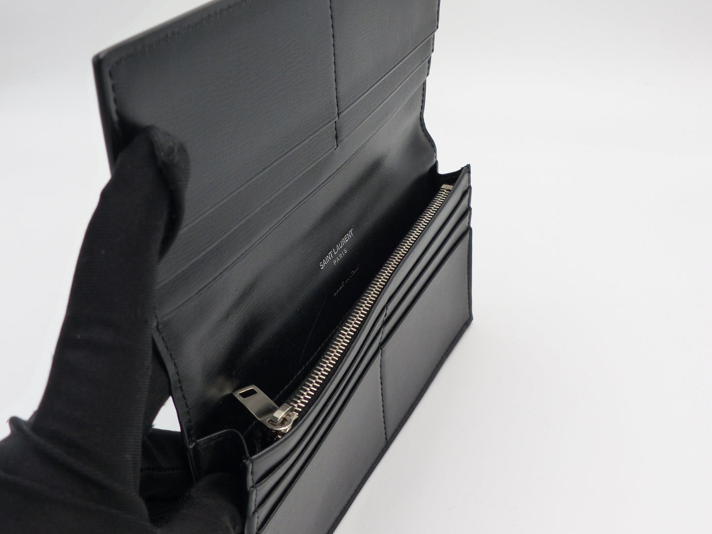 SAINT LAURENT / YSL CLUTCH PATENT BLACK