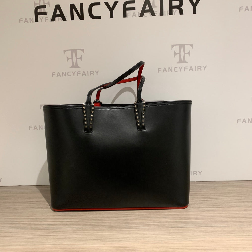 CHRISTIAN LOUBOUTIN CABATA CALF PARIS LOVE TOTE BAG FancyFairy Second Hand Designers Luxury consignment store in Australia