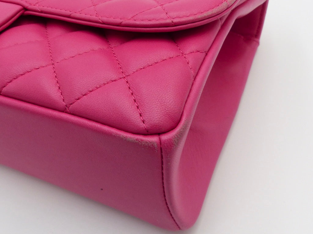 CHANEL QUILTED FLAP BAG LAMBSKIN PINK GHW