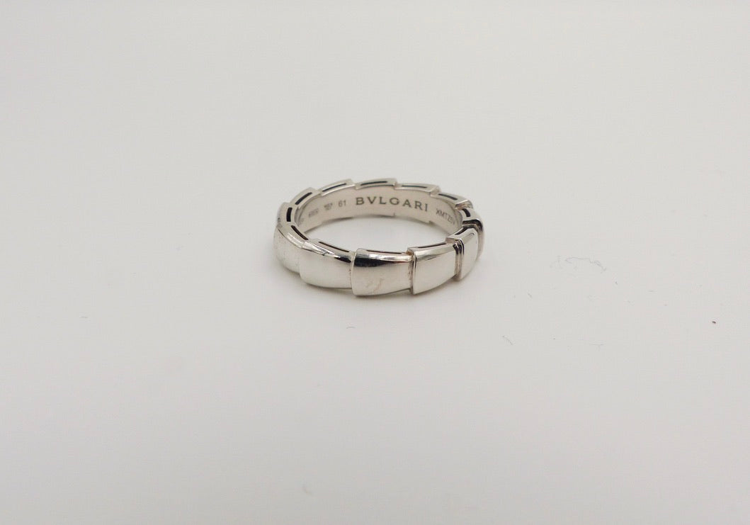 BVLGARI Men‘s ’Serpenti 18k White Gold Ring Size61